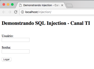 demonstrando sql injection